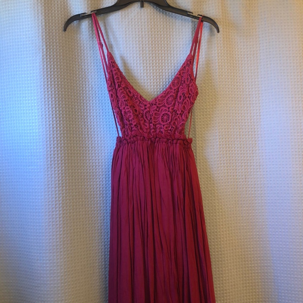 Boho, Red, Backless, beautiful lace detail from Windsor